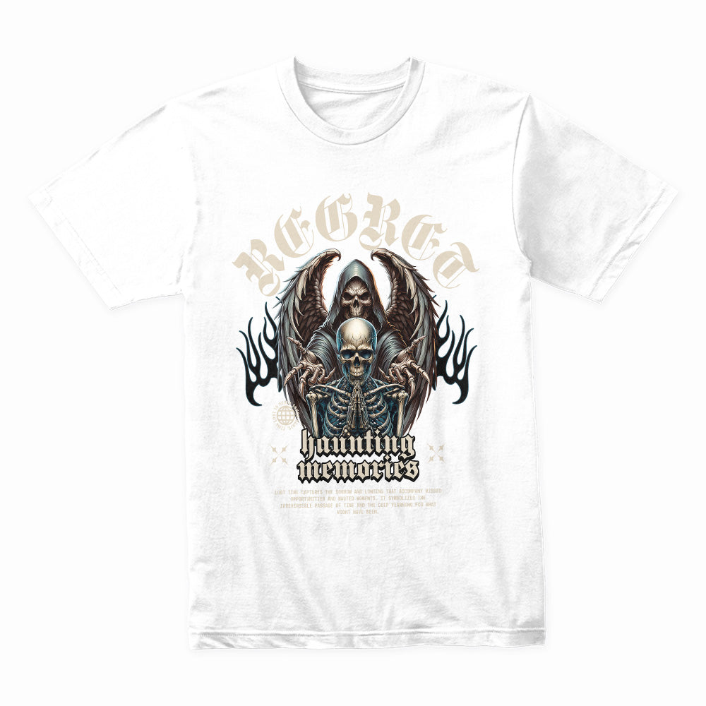 Regret’s Shadow: Haunting Memories Skull Tee