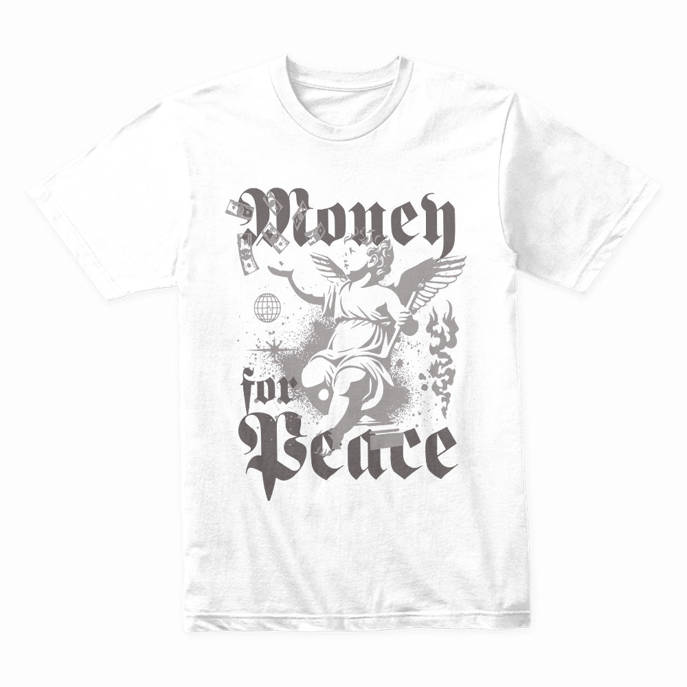 Celestial Hustle: Money & Peace Angel Tee