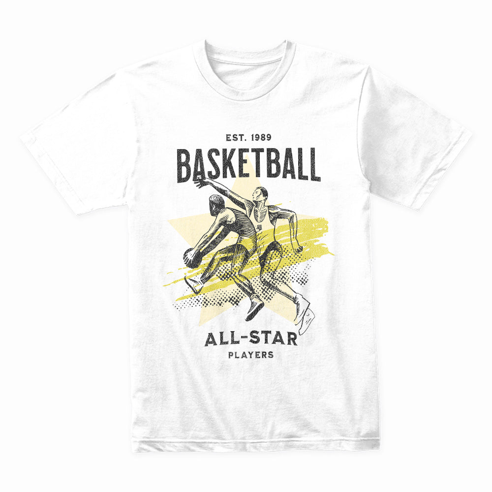 All-Star Ascent: Retro Basketball Legends Tee