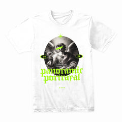 Panoramic Portrayal: Neon Angelic Vision Tee