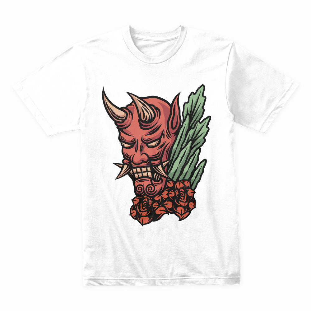 Oni Bloom: Demon & Roses Streetwear Tee