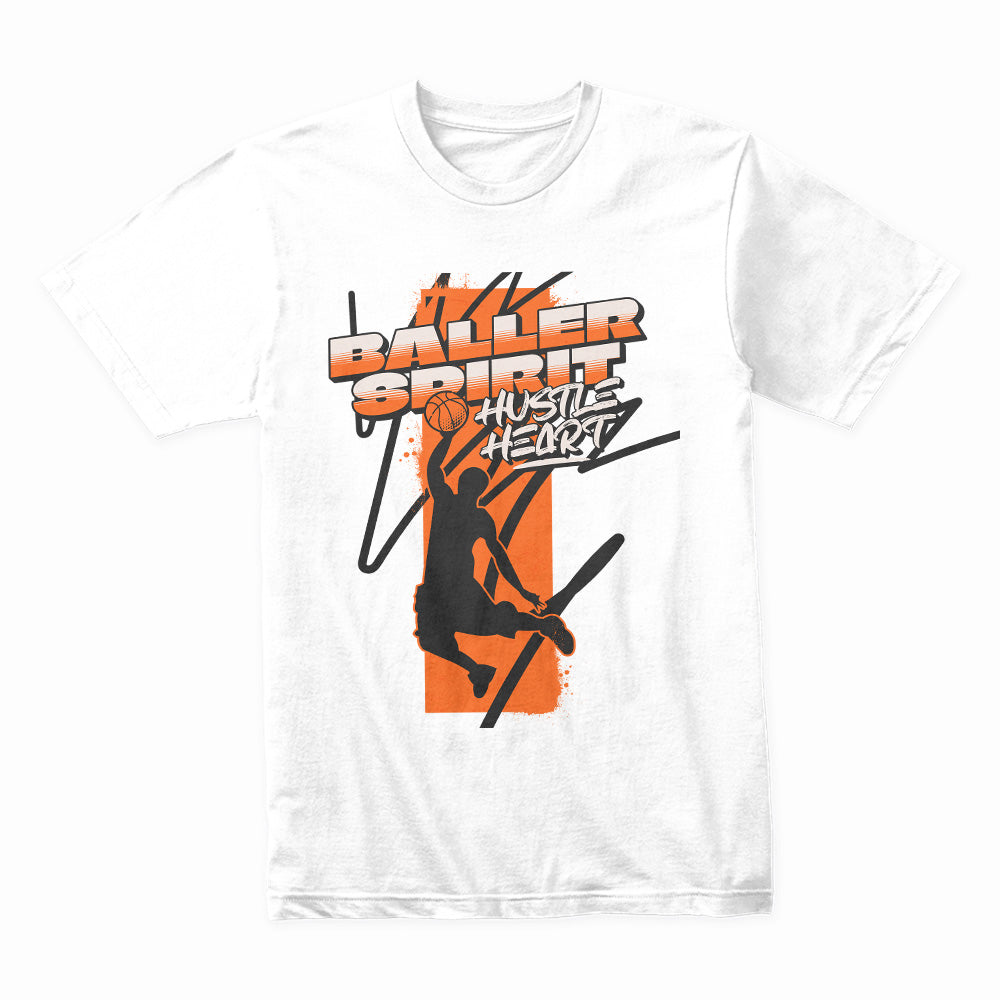 Baller Spirit: Hustle & Heart Dunk Tee