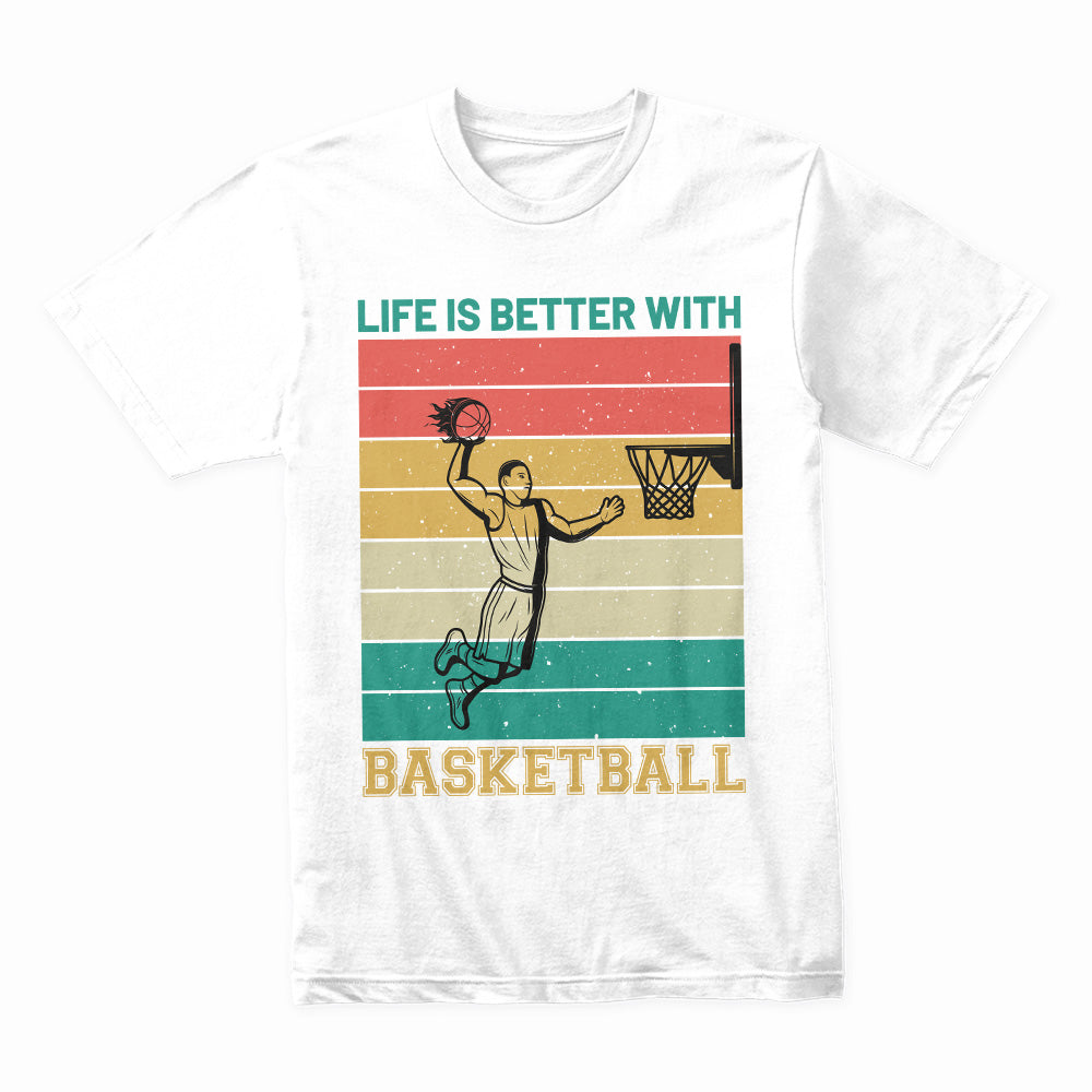 Retro Hoops: Life is Better with Basketball Tee