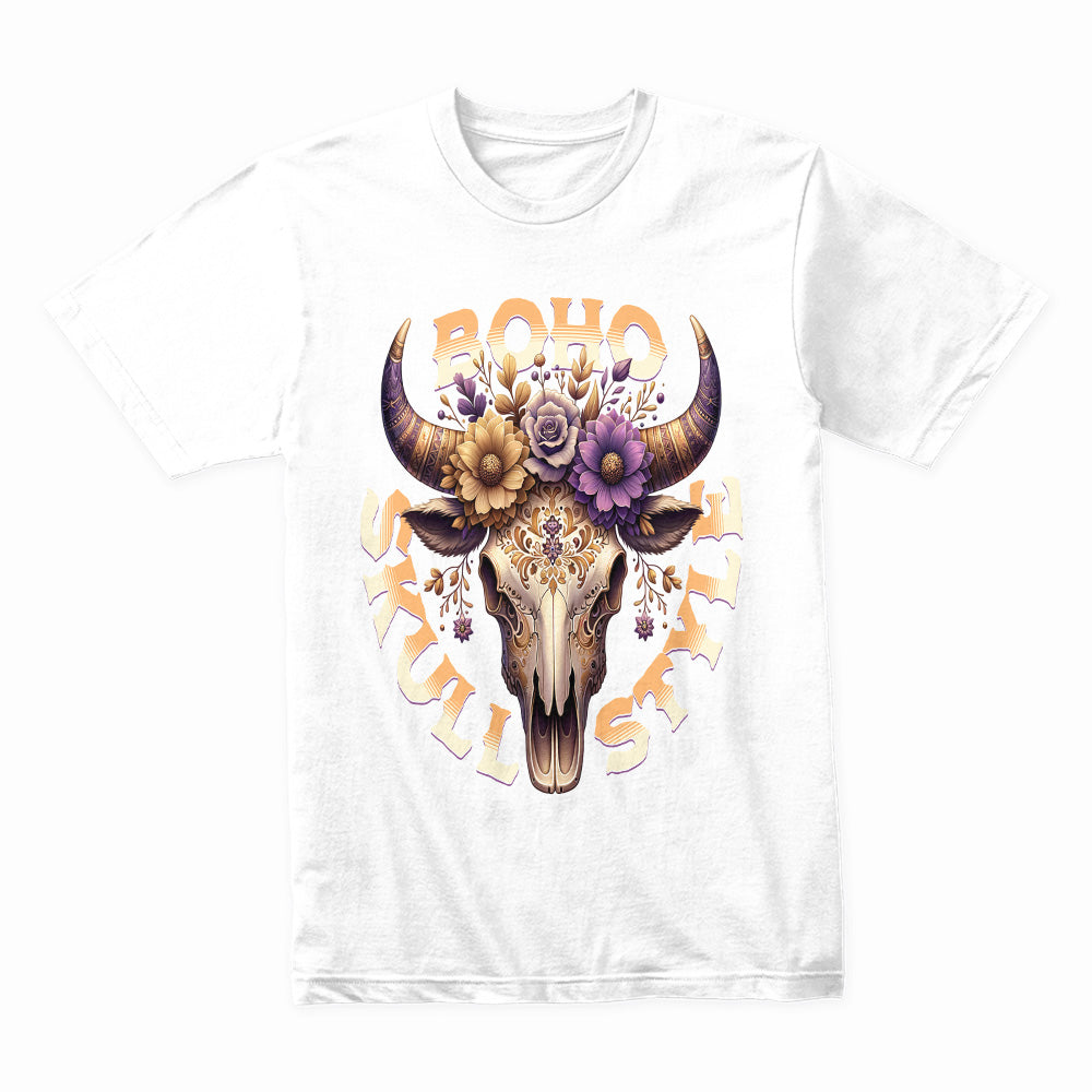 Boho Skull Charm – Western Spirit Tee