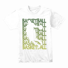 Shadow Slam: Repeated Basketball Graphic Tee