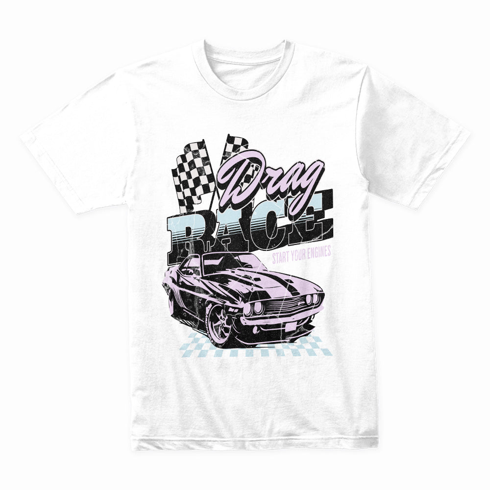 Burnout Kings: Retro Drag Racer Tee