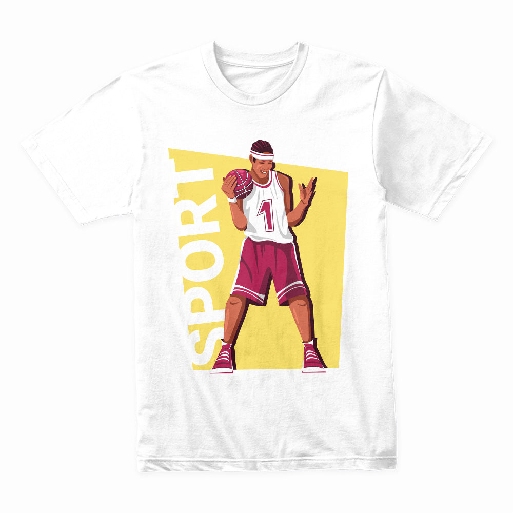 Court King Retro Basketball Tee