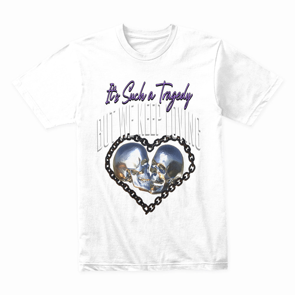 Tragic Devotion: Eternal Love Skull Tee