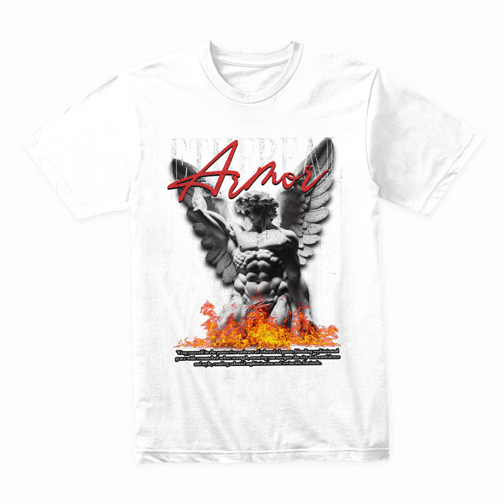 Ethereal Armor: Flame-Bound Seraph Tee