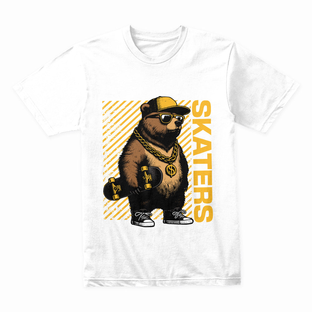 Grizzly Grind: Chubby Bear Skater Vibes Tee