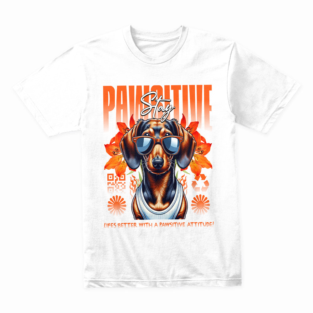 Stay Pawsitive: Cool Pup Attitude Tee