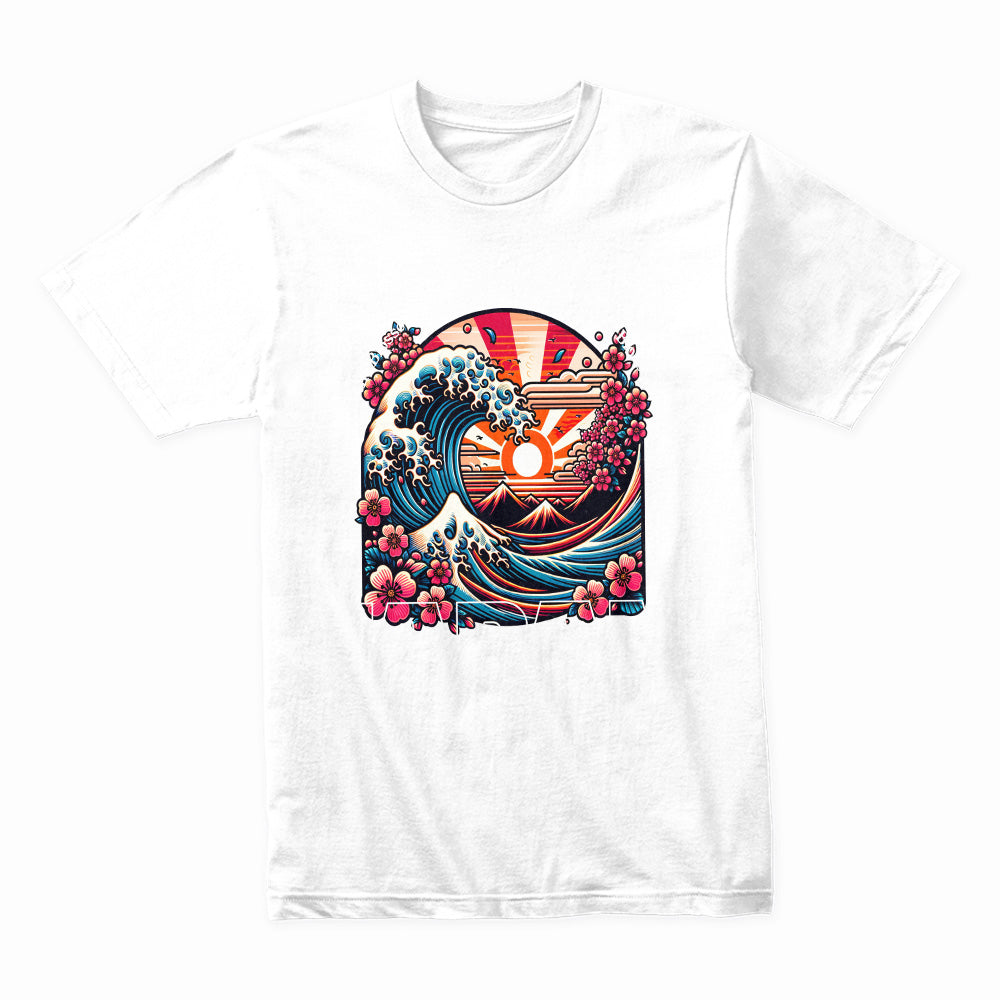 Sakura Wave Rising Sun Tee