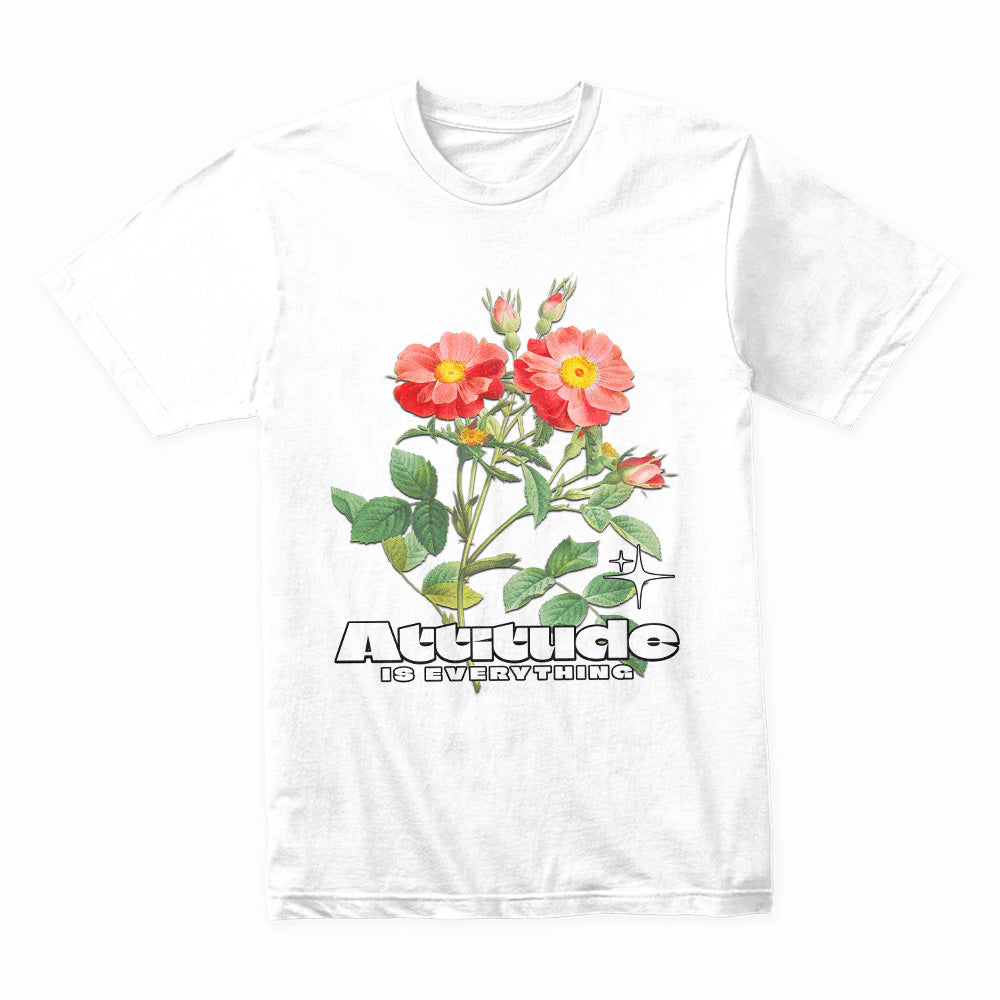 Relentless Bloom: Attitude is Everything Floral Tee