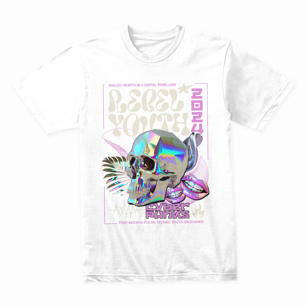 Neon Anarchy: Rebel Youth Cyberpunk Tee