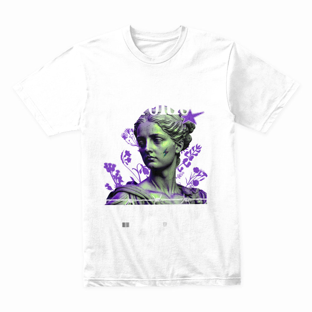 Venus Glitched: Neo-Classical Bloom Tee