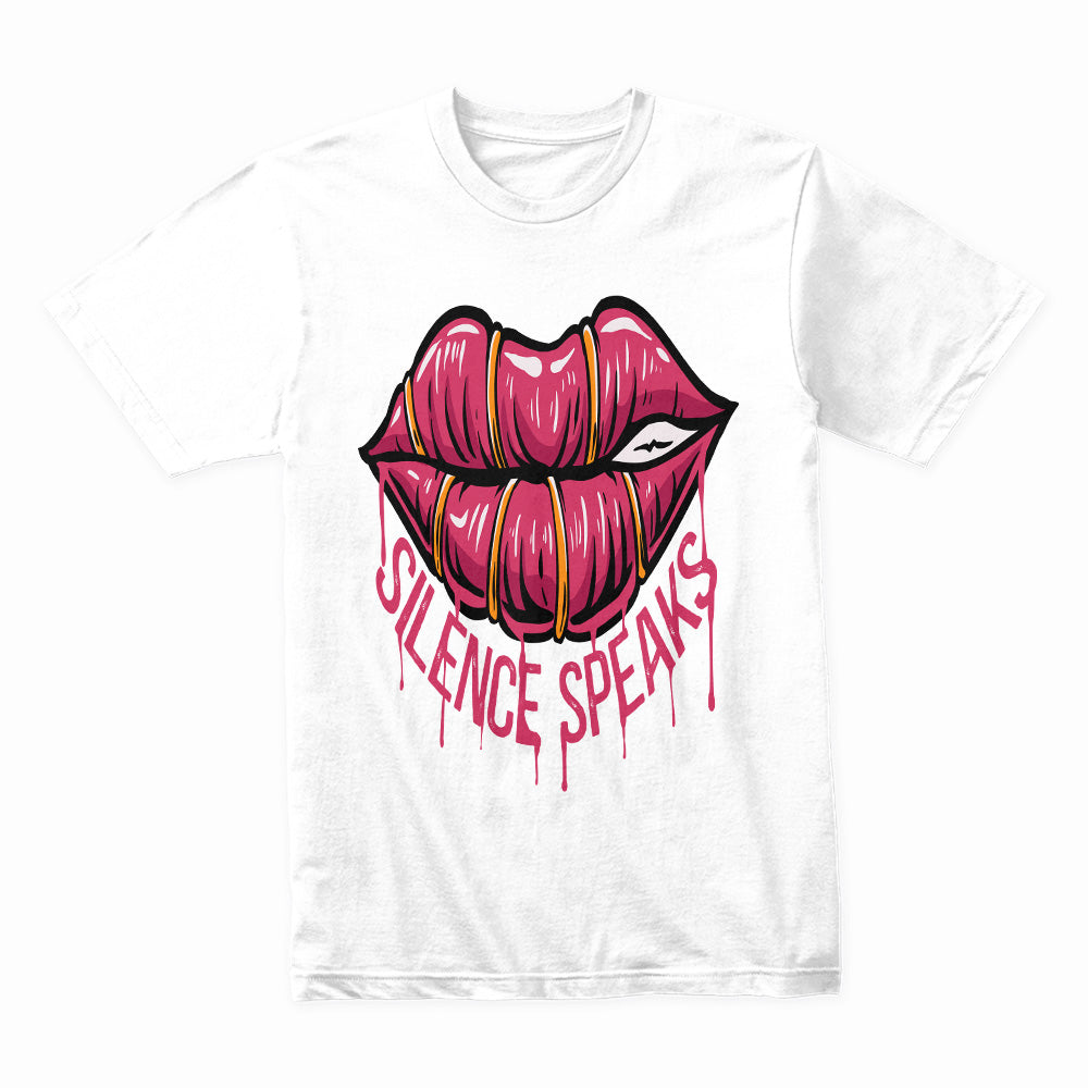 Silence Speaks: Bold Lips Statement Tee