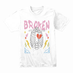 Fractured Heart: Broken Trust Skeleton Tee