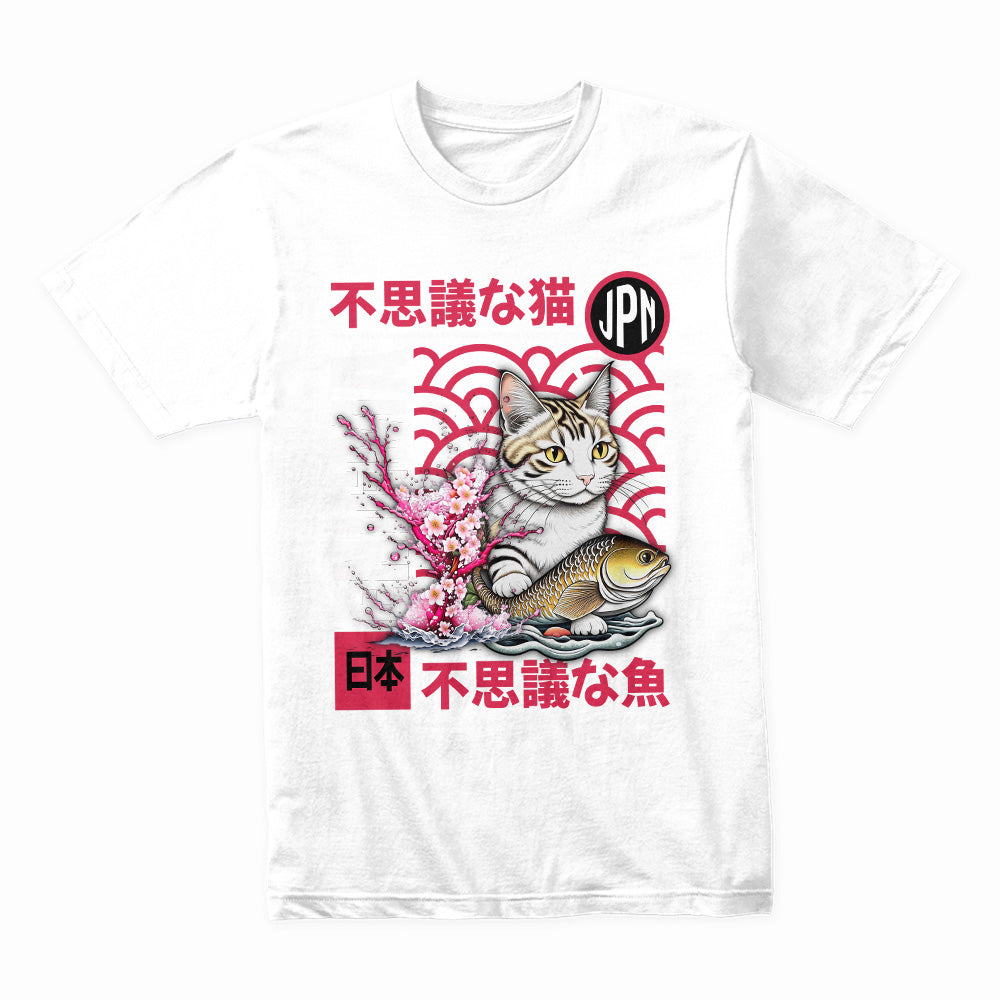Mystic Nippon: Enigma Cat & Koi Tee