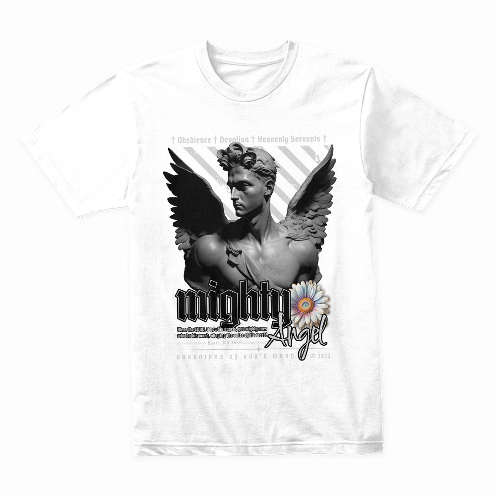 Celestial Sentinel: Mighty Angel Guardian Tee