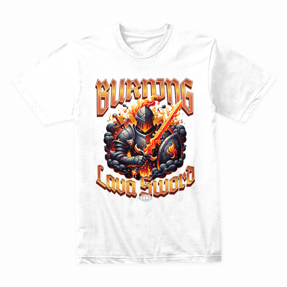 Inferno Knight: Burning Lava Sword Tee