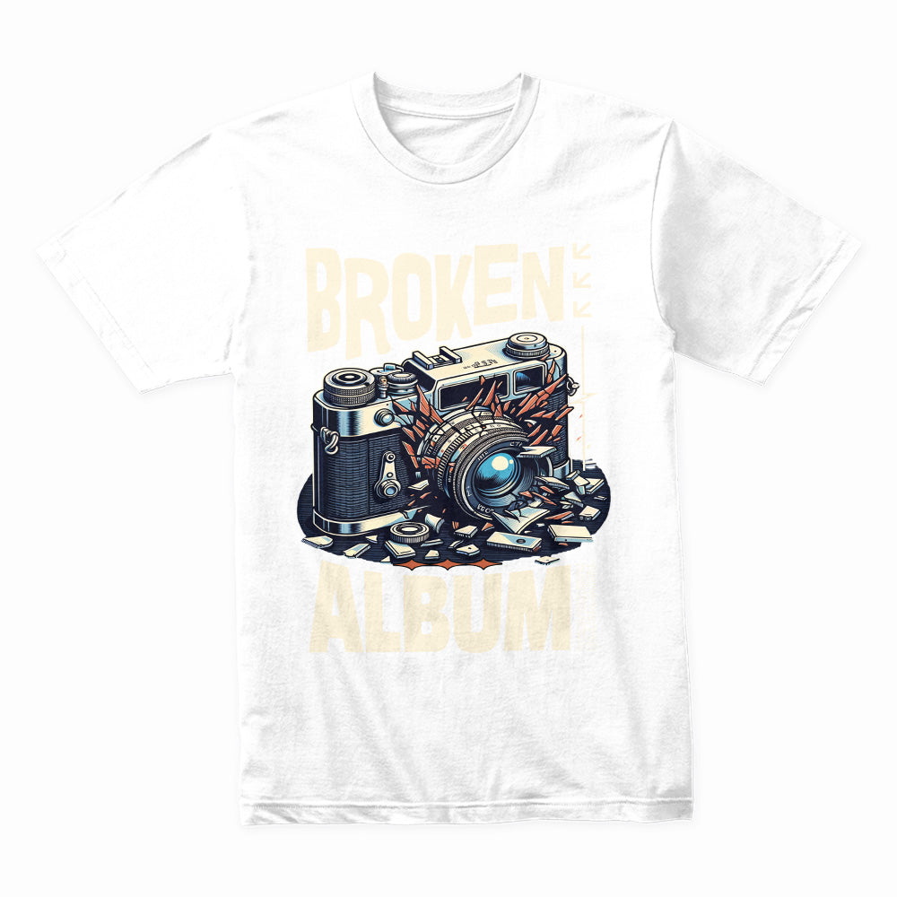 Broken Album Retro Camera Tee