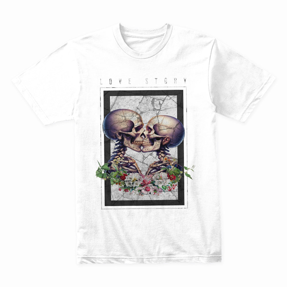 Eternal Love: Skeleton Kiss Art Tee