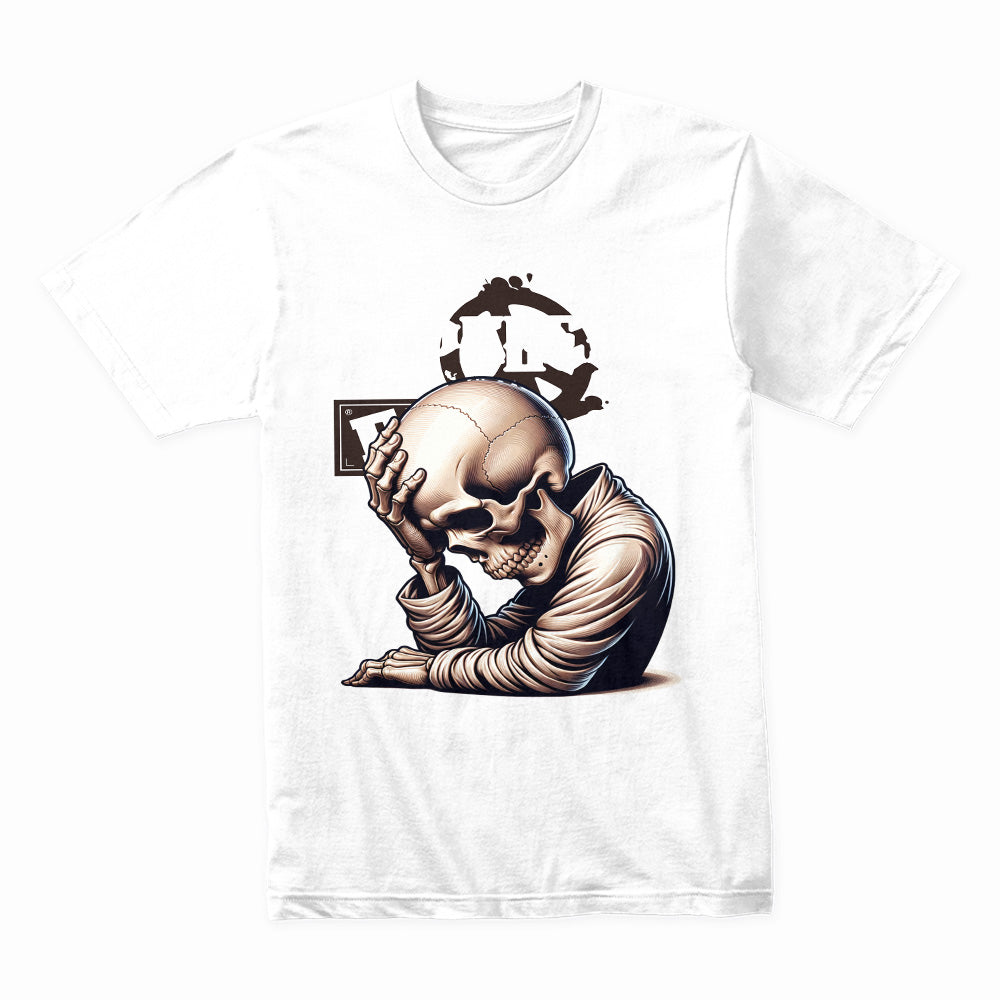 Echoes of Resilience: 'Hopeless' Skull Reflection Tee