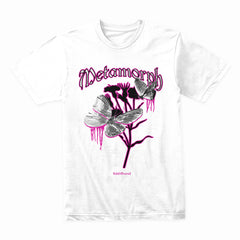 Metamorph Flight: Silver Butterflies of Transformation Tee