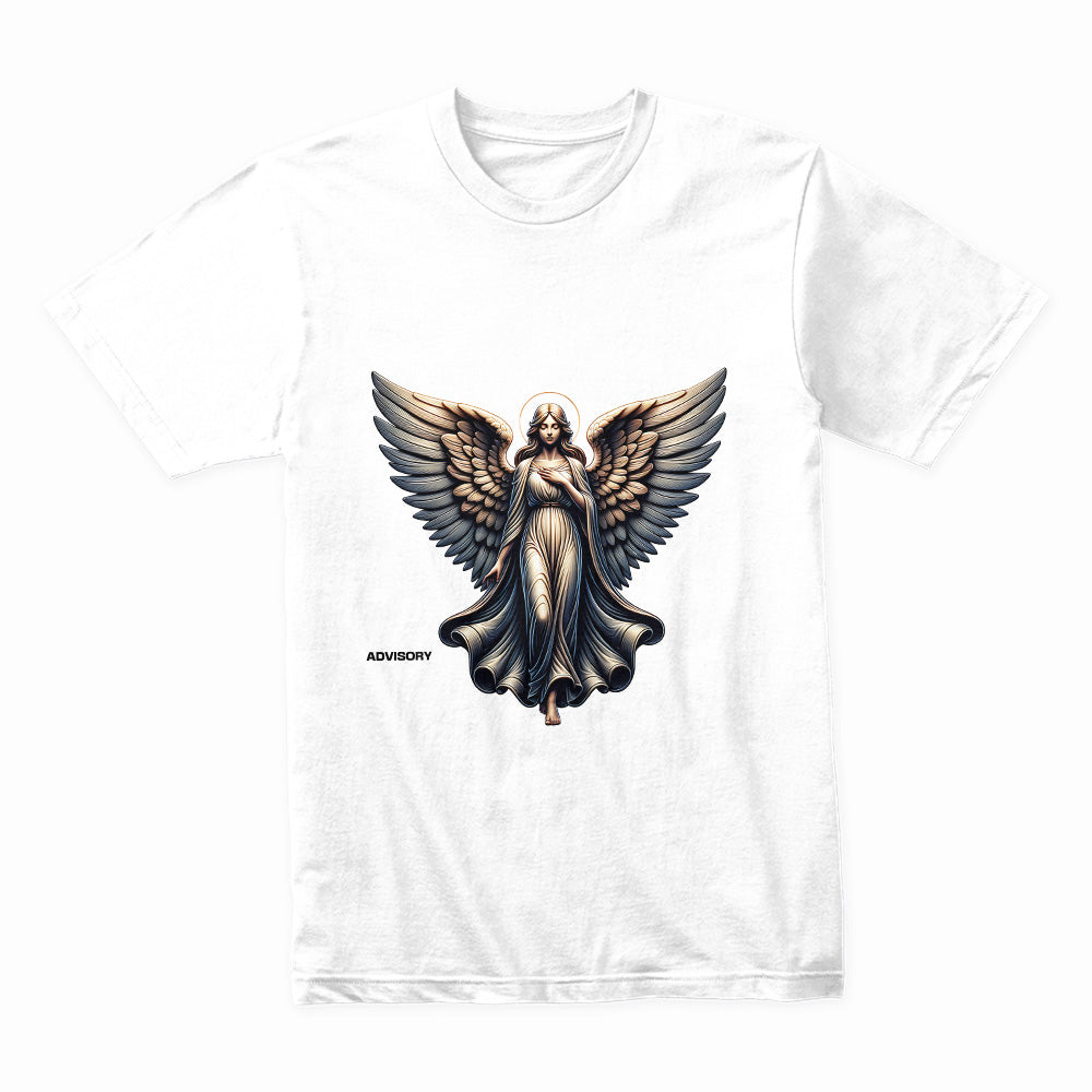 Celestial Vogue: Angelic Elegance Tee