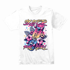 Skater Vibes: Pink Palm Girl Tee