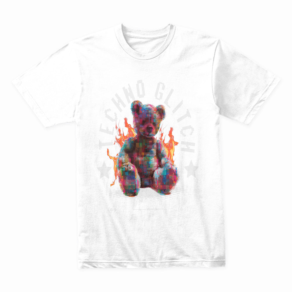 Techno Glitch: Burnt Reality Bear Tee