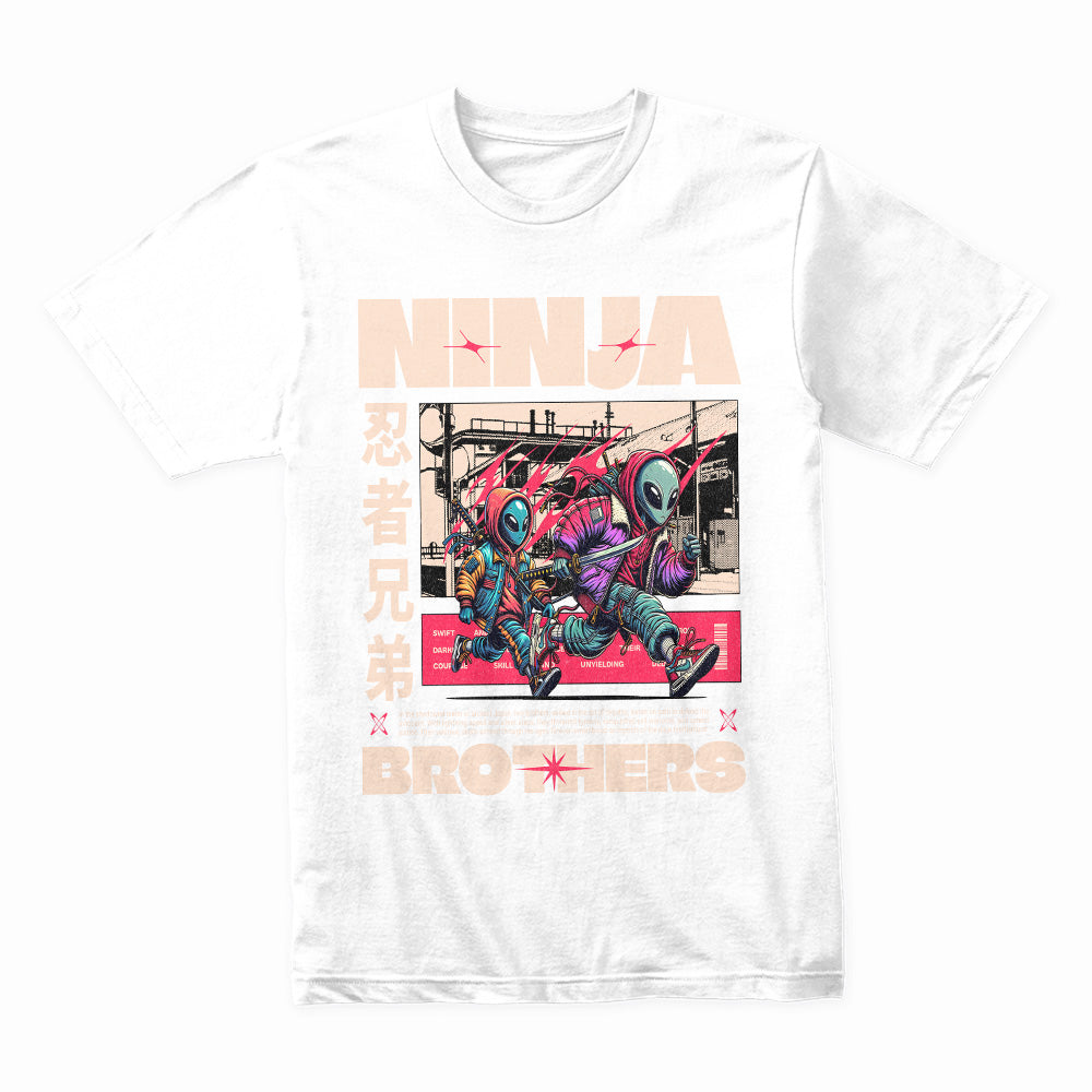 Cyber Ninja Brothers: Urban Shadows Sci-Fi Graphic Tee