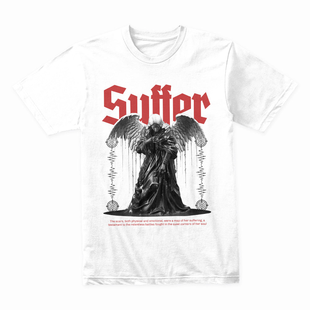 Crimson Agony: Fallen Angel Suffer Tee