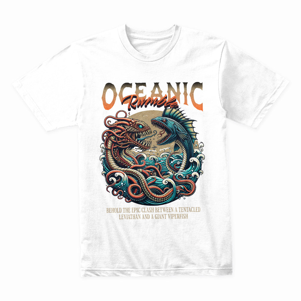 Oceanic Guardians: Leviathan vs. Viperfish Clash Tee