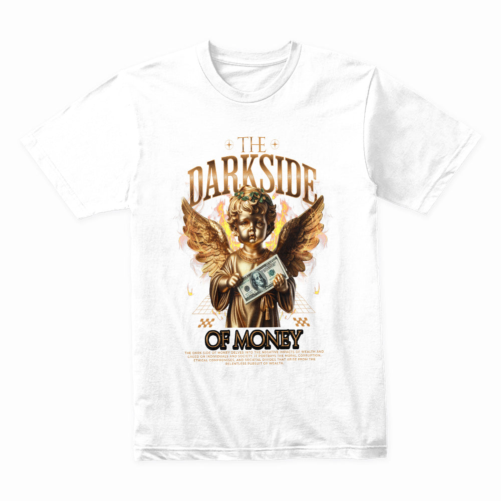 The Darkside of Money: Golden Angelic Warning Tee