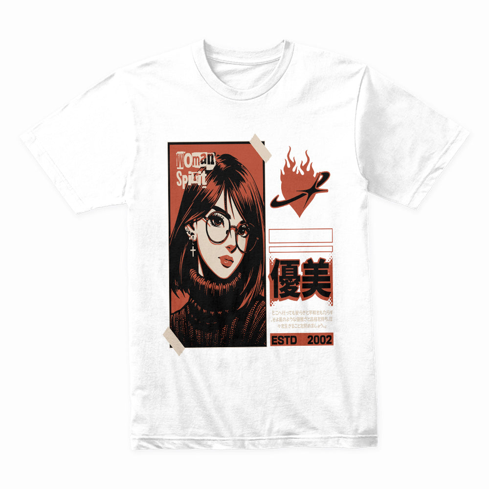 Woman Spirit '02: Edgy Anime Aesthetic Tee