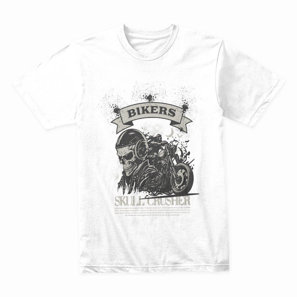 Bikers Skull Crusher T-Shirt – Ride Hard, Fear Nothing