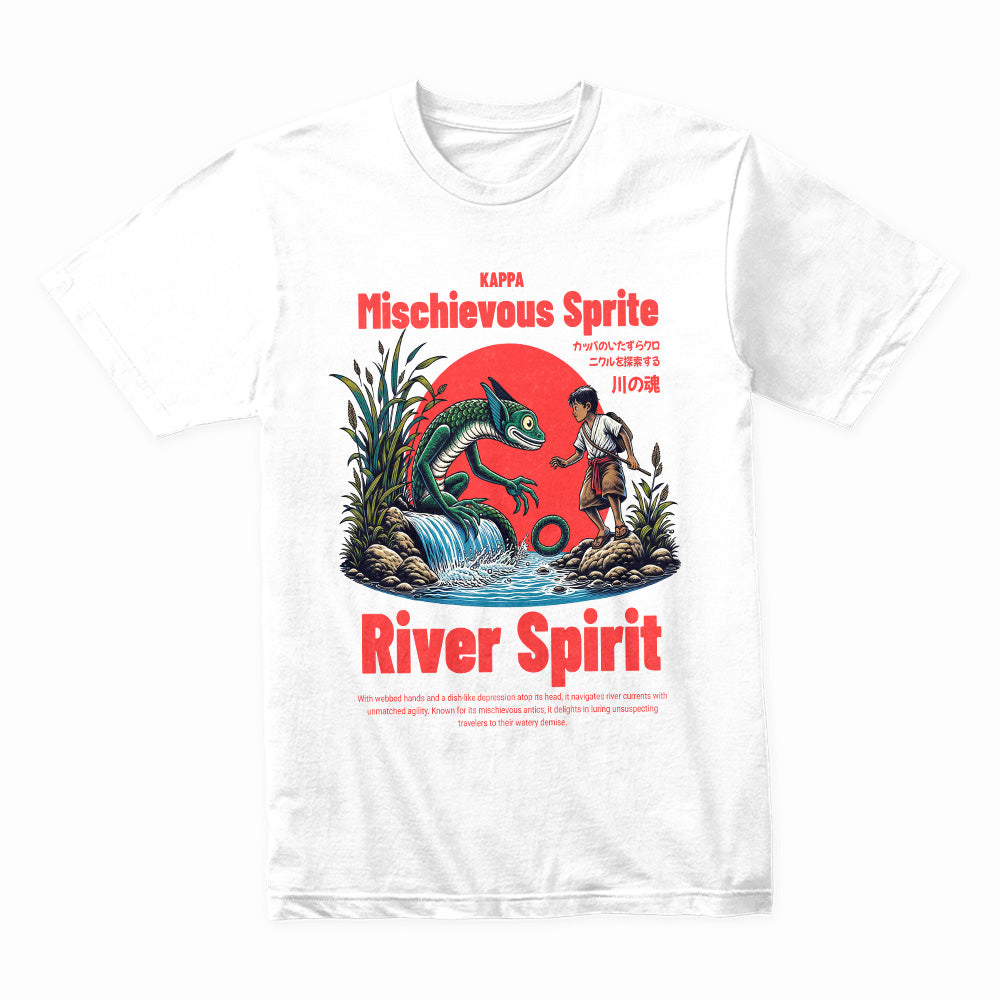 Kappa's Realm: Mischievous River Spirit Graphic Tee