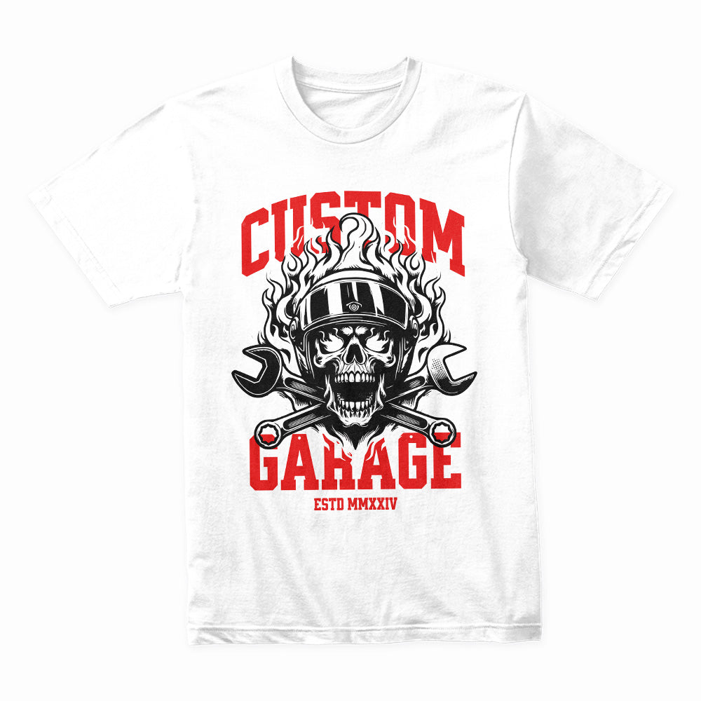 Infernal Mechanic: Custom Garage Skull Tee