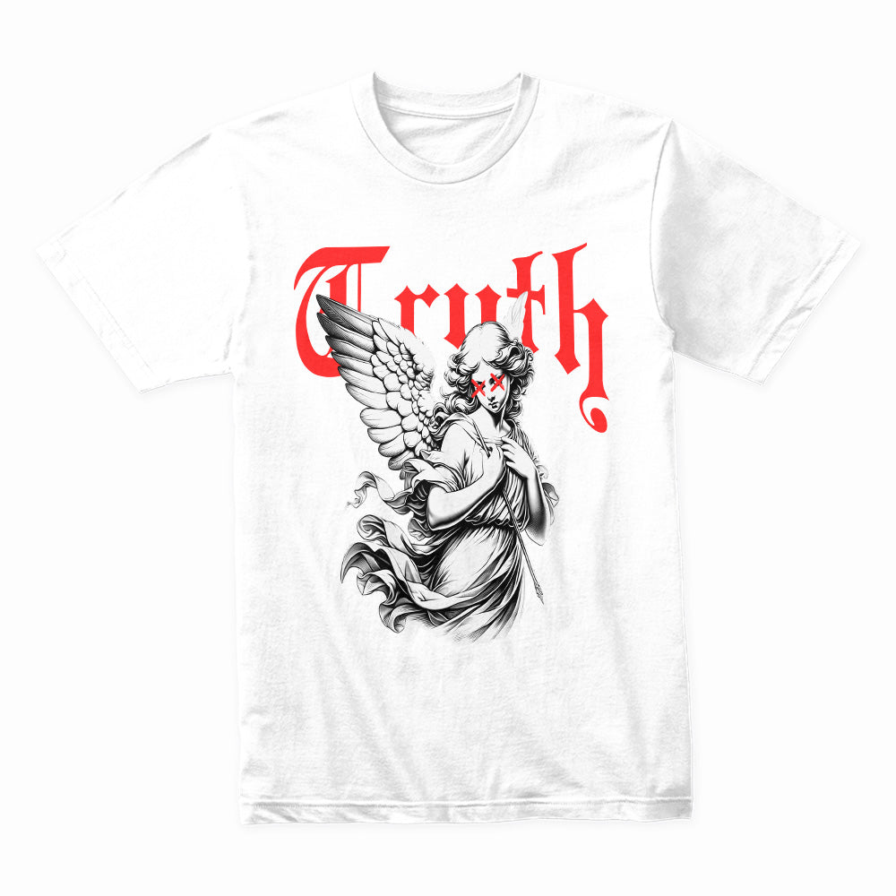 Veiled Verity: Gothic Angel Truth Tee