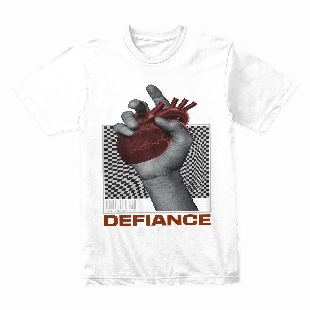 Crimson Defiance: Gripped Heart Statement Tee