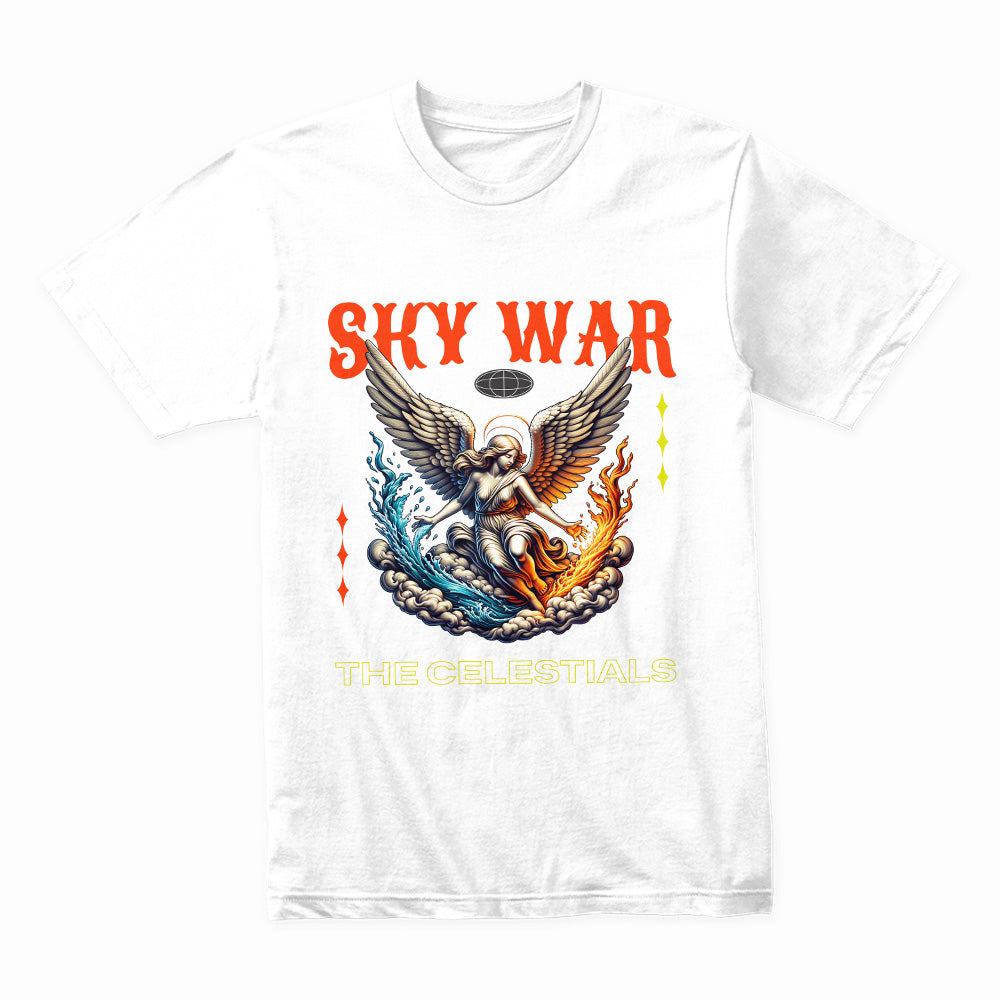 Celestial Clash: Elemental Sky War Tee