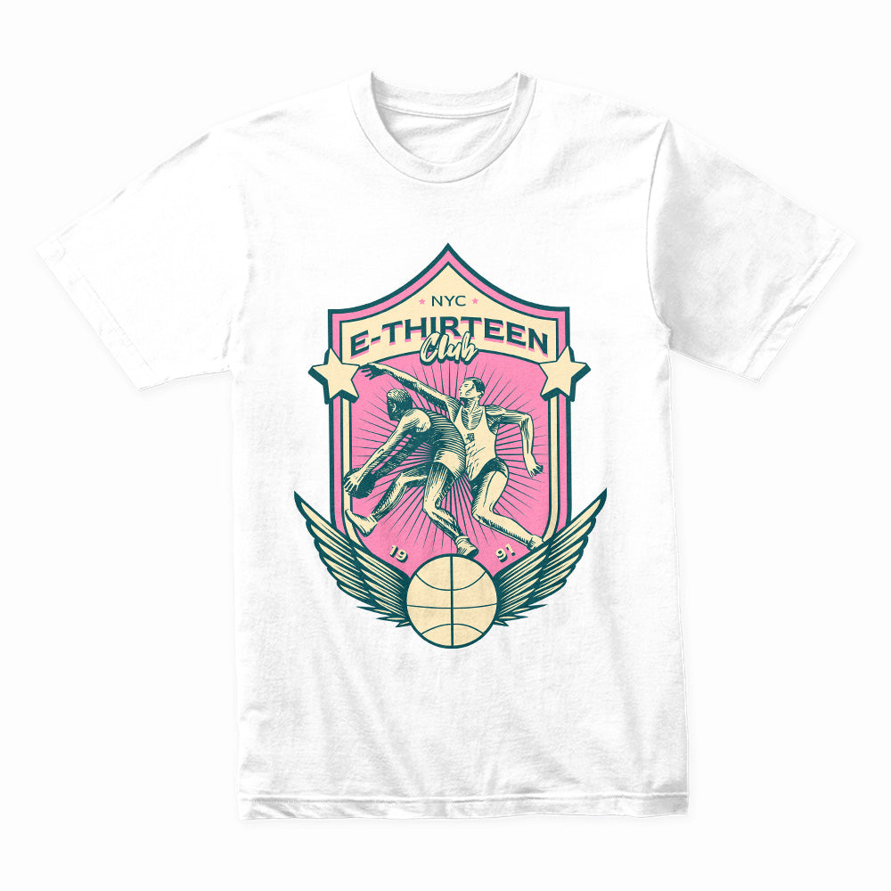 NYC E-Thirteen Club: Retro Hoops Shield Tee