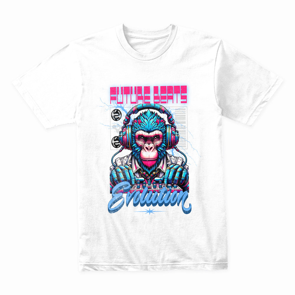 Future Beats Evolution" Neon DJ Ape Tee