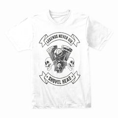 Legends Never Die Shovelhead Engine T-Shirt – Full Speed, Forever Free