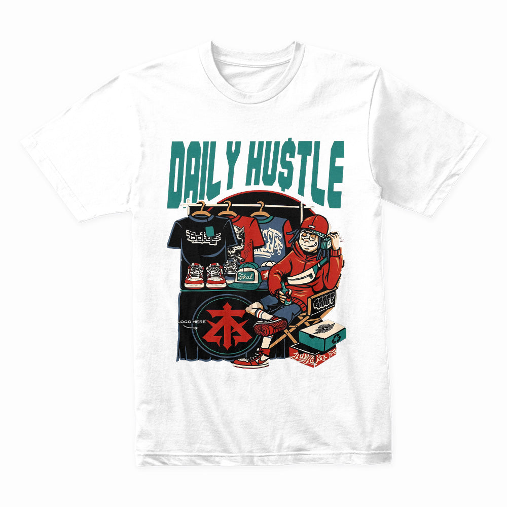 Daily Hustle" Streetwear Entrepreneur Tee