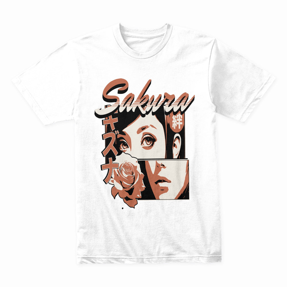 Blossom Noir: Sakura Retro Manga Tee