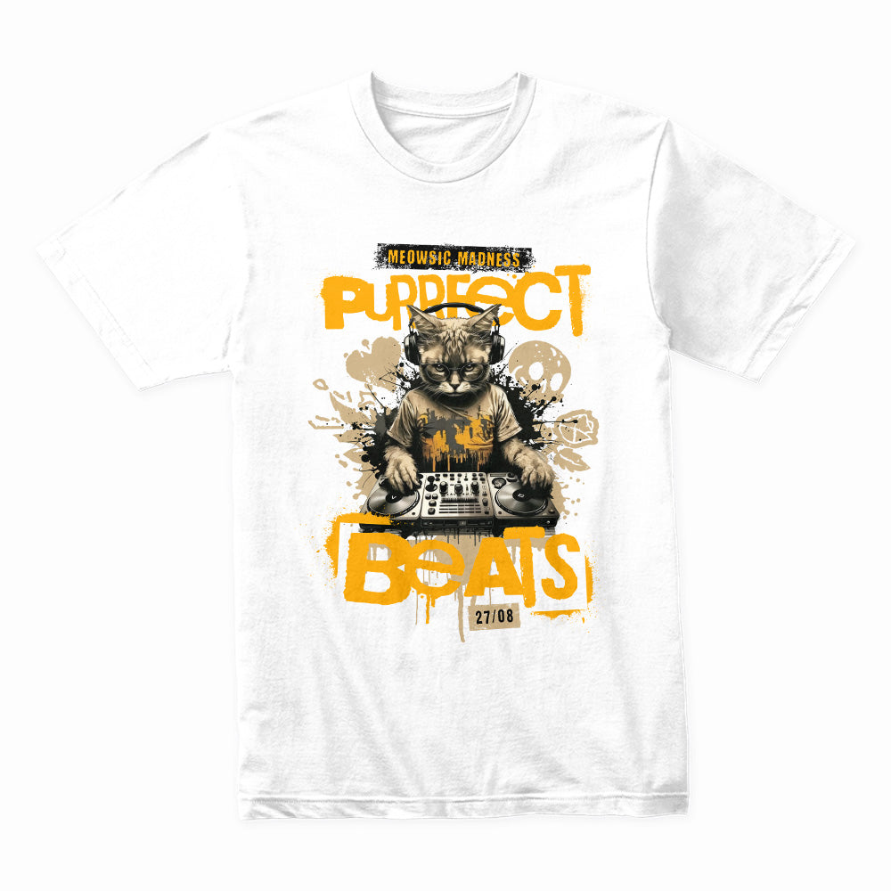 Purrfect Beats: Meowsic Madness DJ Tee