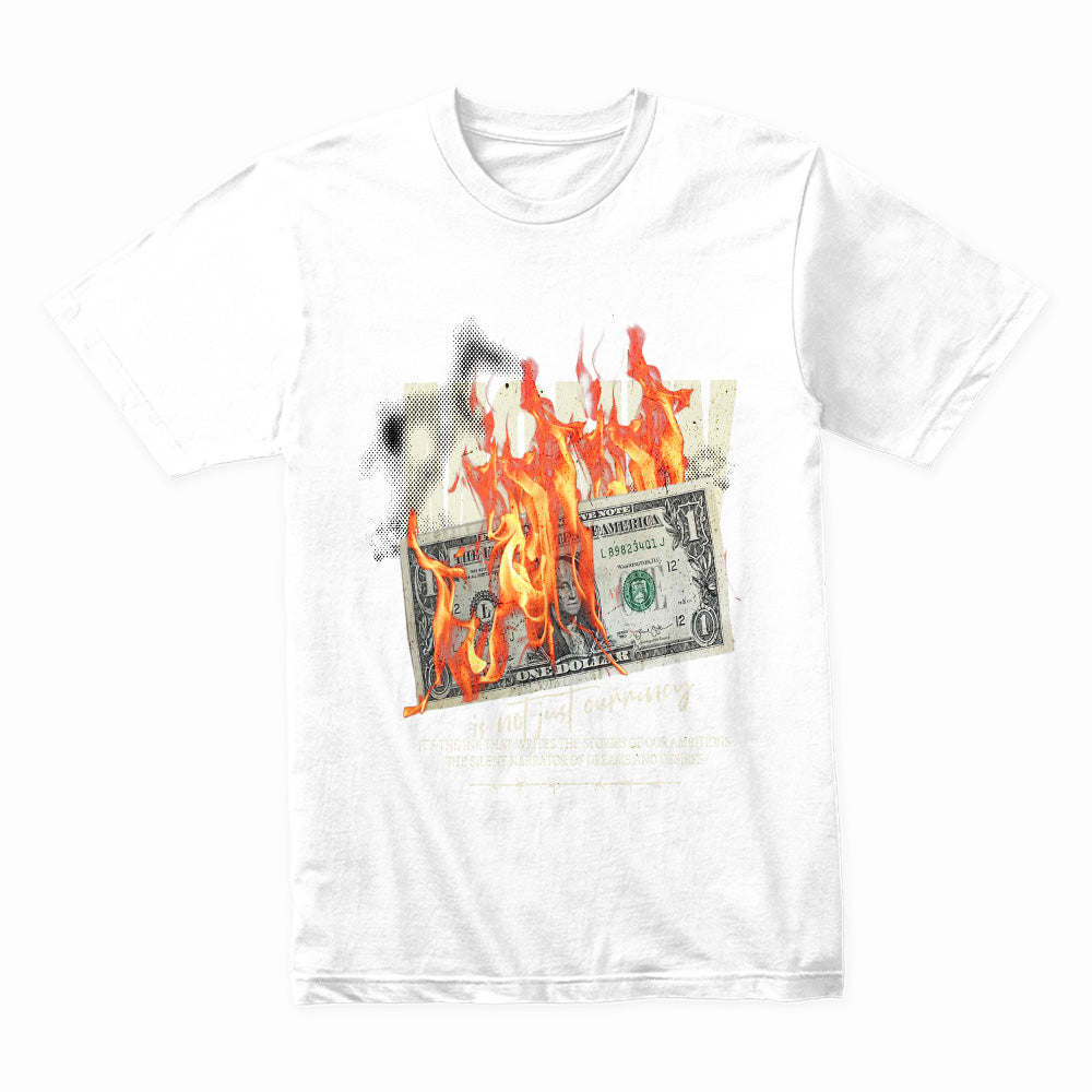 Burning Ambition: Money on Fire Statement Tee