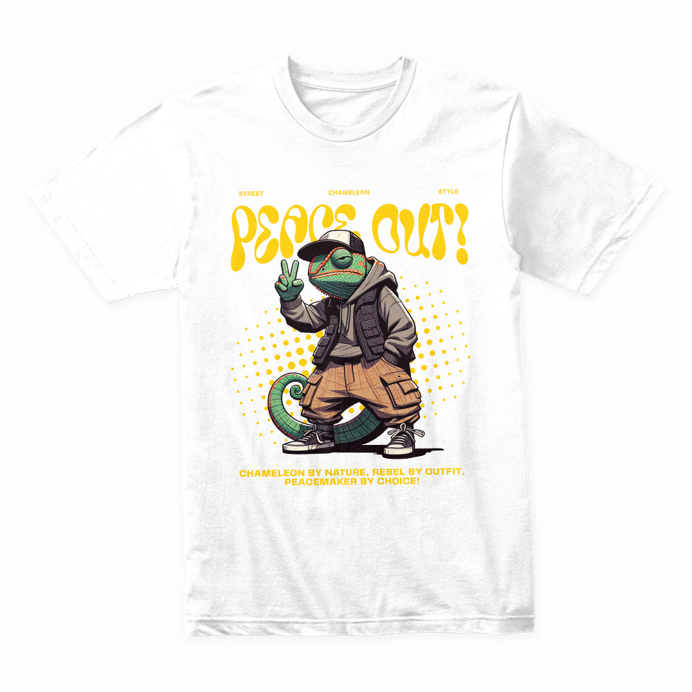Urban Chameleon: Peace Out Lizard Tee